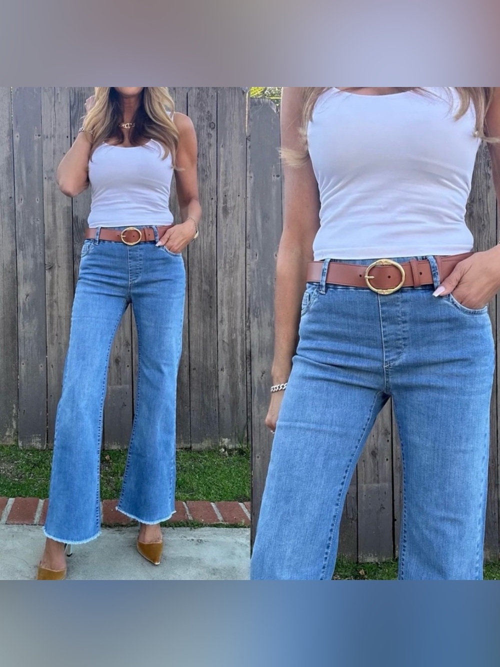 BEVY FLOG AMANDA PULL ON WIDE LEG JEANS | LIGHT DENIM - SIZE 26